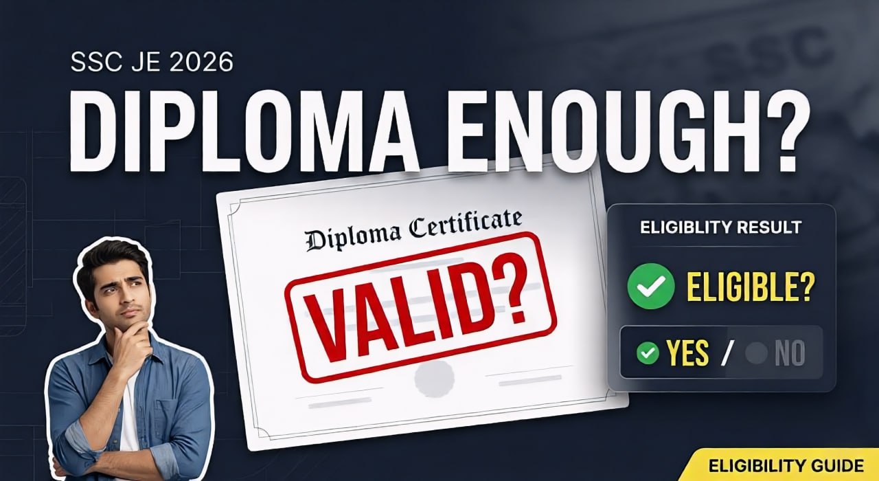  Is a Diploma Enough for SSC JE Mechanical? Complete Eligibility Guide 2026