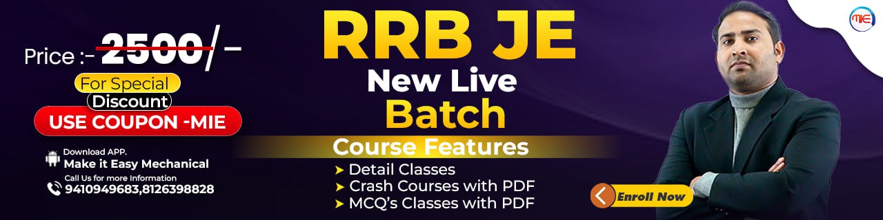 RRB JE 2025 Live Online Course for Mechanical Engineers