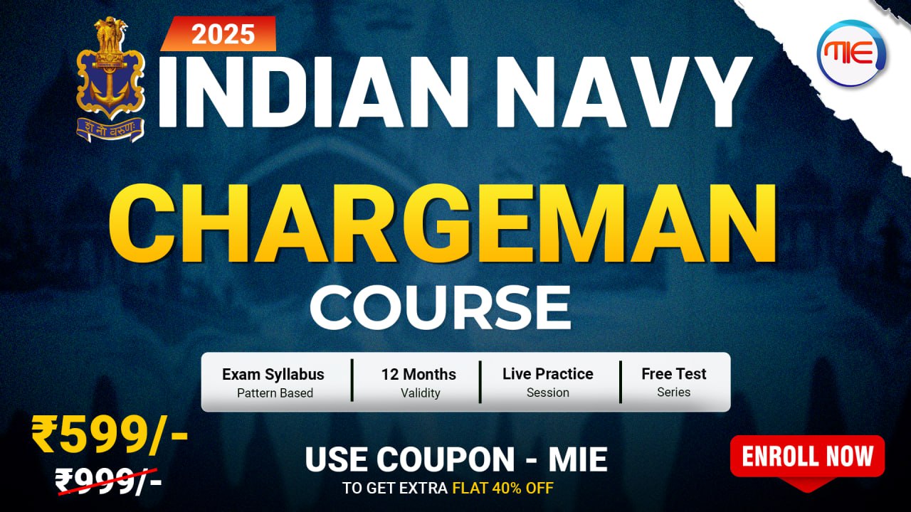 Indian Navy Chargeman 2025 Course | Complete Non-Tech Preparation by Experts