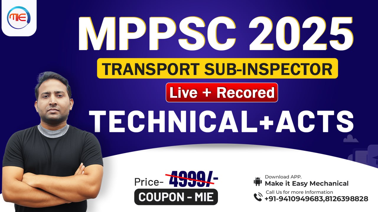 MPPSC Transport Sub-Inspector 2025 Course | Technical + Acts Coaching