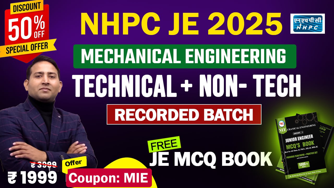 NHPC JE 2025 Mechanical Engineering Course