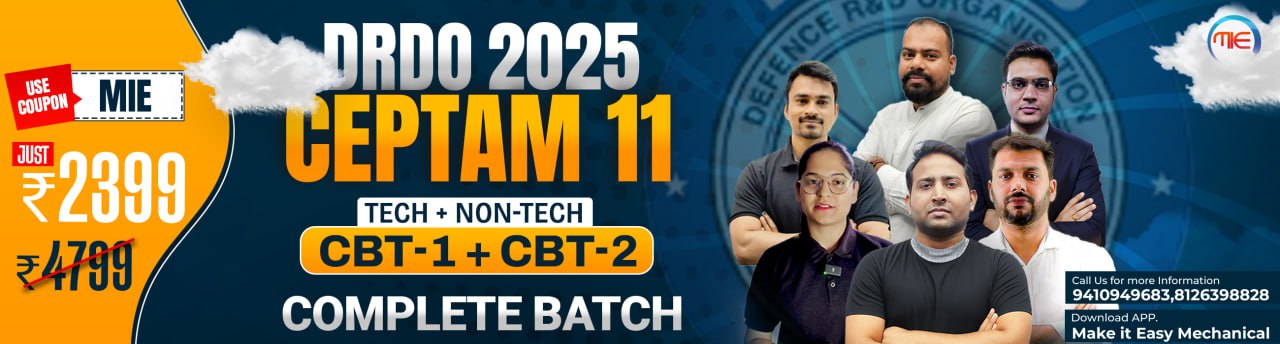 DRDO CEPTAM 11 Mechanical Course 2025 | CBT-1 + CBT-2 Complete Batch