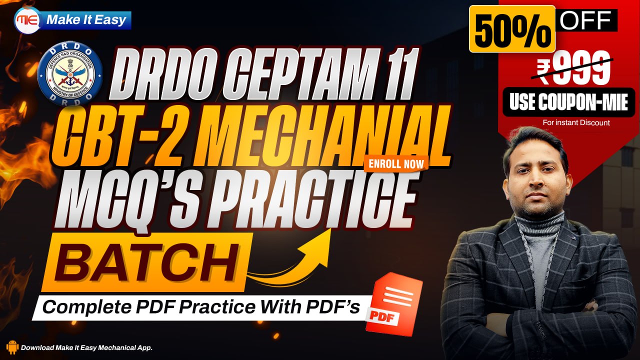 DRDO CBT-2 Mechanical MCQ Practice 2026 | Complete Preparation Course