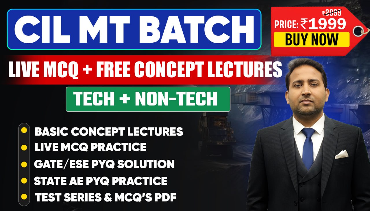 CIL MT Mechanical Practice Batch 2026 | Live MCQ Classes, PYQ & Test Series