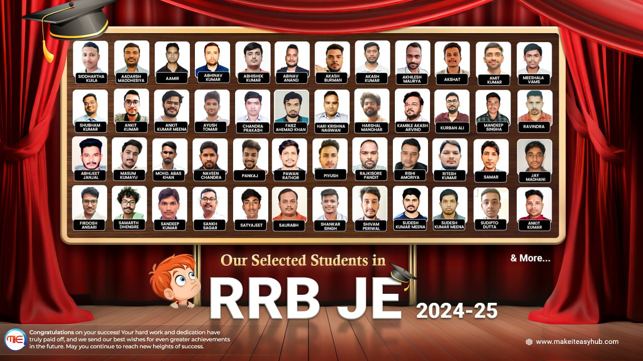 RRB JE 2025 Selections